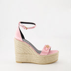 Zeppe Sandales compensées Medusa '95 Versace Rosa Femme