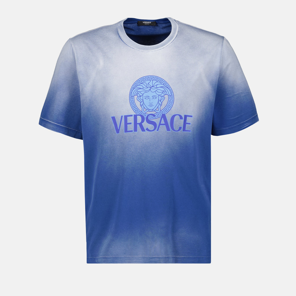 T-Shirts T-shirt Medusa délavé Versace Blau Homme