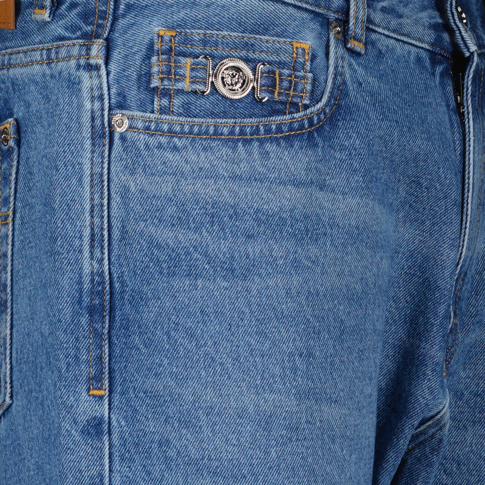 Pantalons Jean droit Versace Bleu Homme