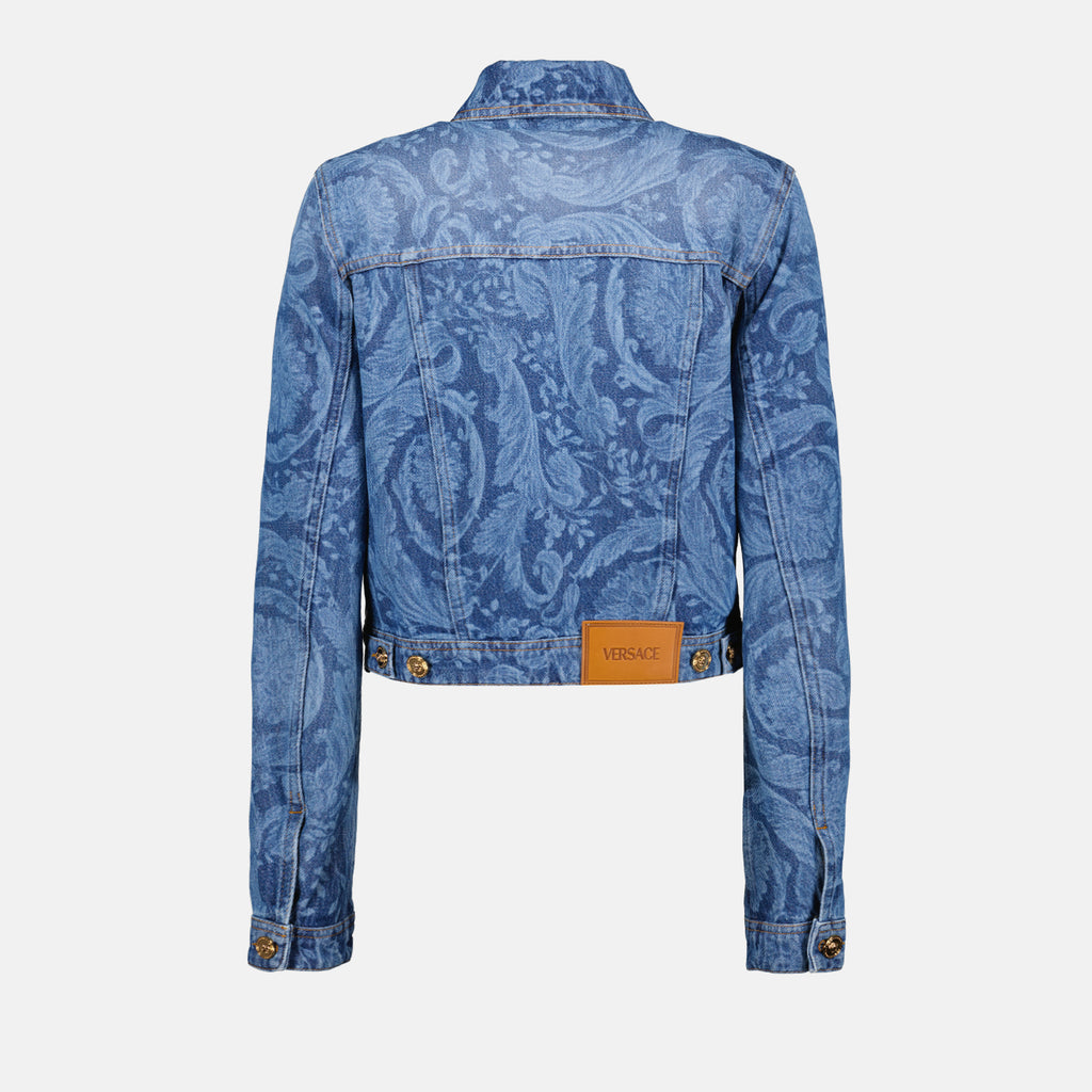 재킷 Veste Barocco Versace 파란색 Femme