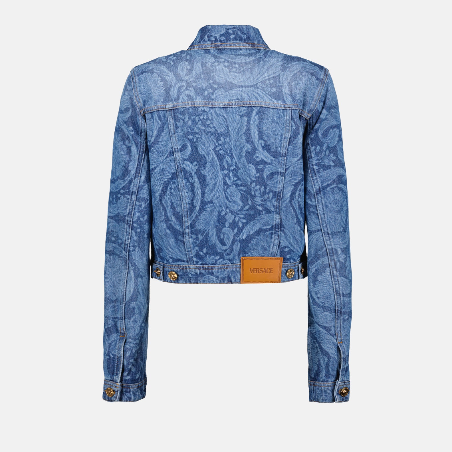 재킷 Veste Barocco Versace 파란색 Femme