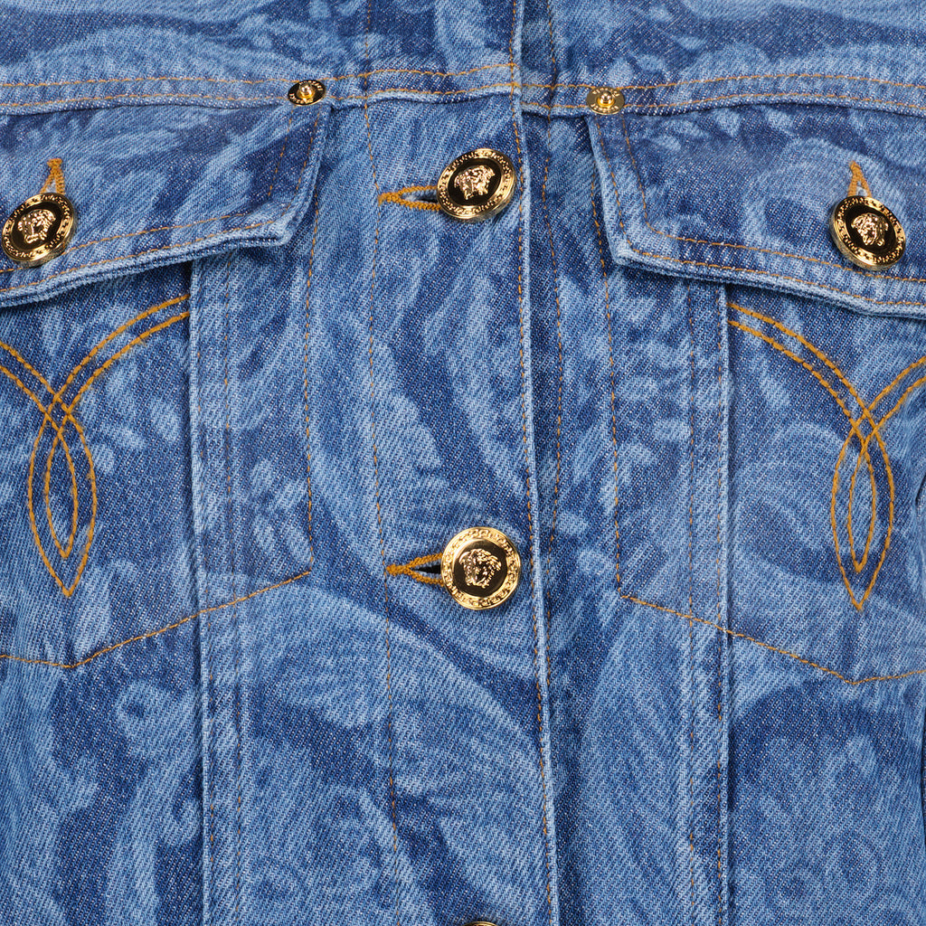 재킷 Veste Barocco Versace 파란색 Femme