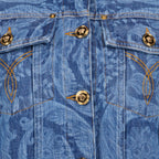 재킷 Veste Barocco Versace 파란색 Femme