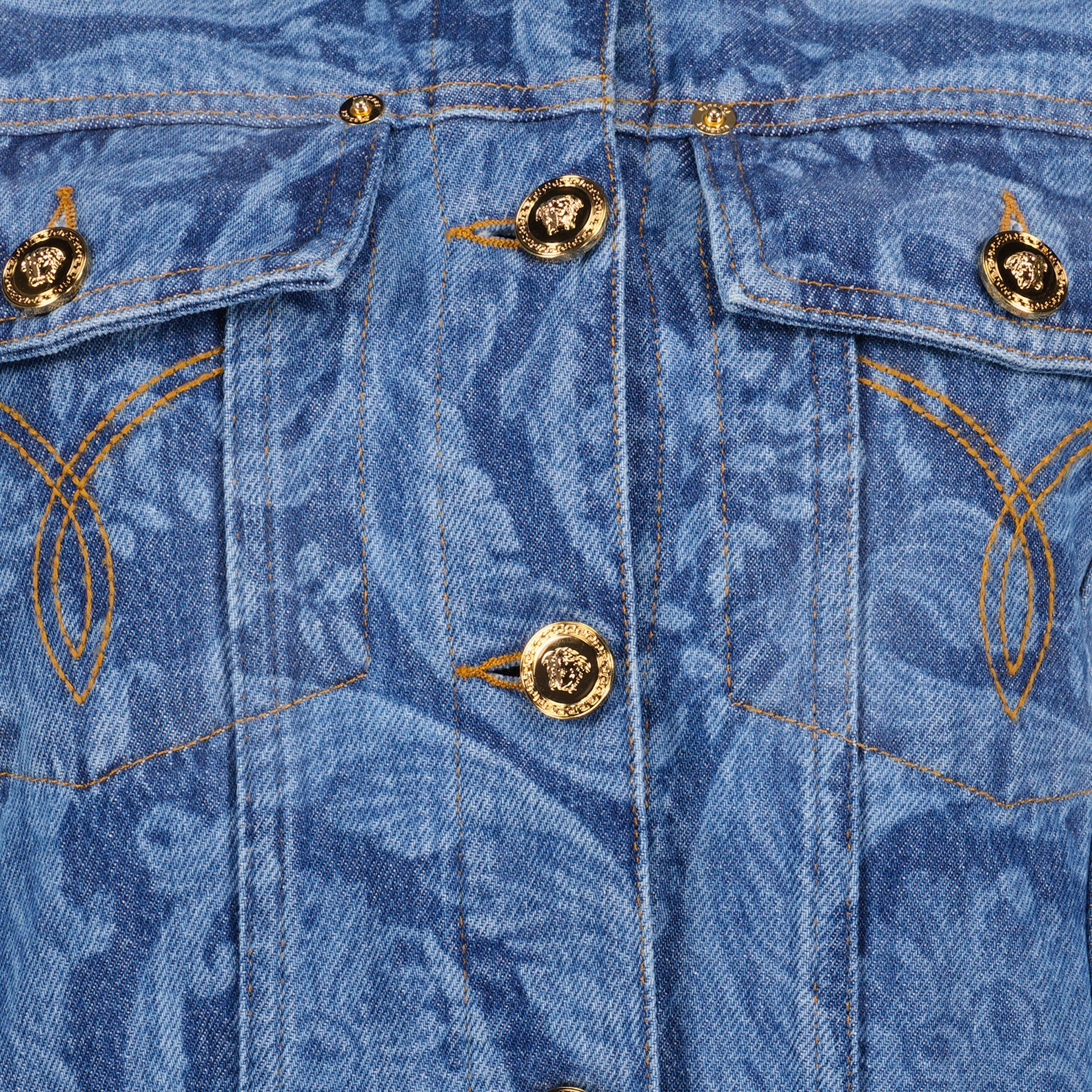 재킷 Veste Barocco Versace 파란색 Femme