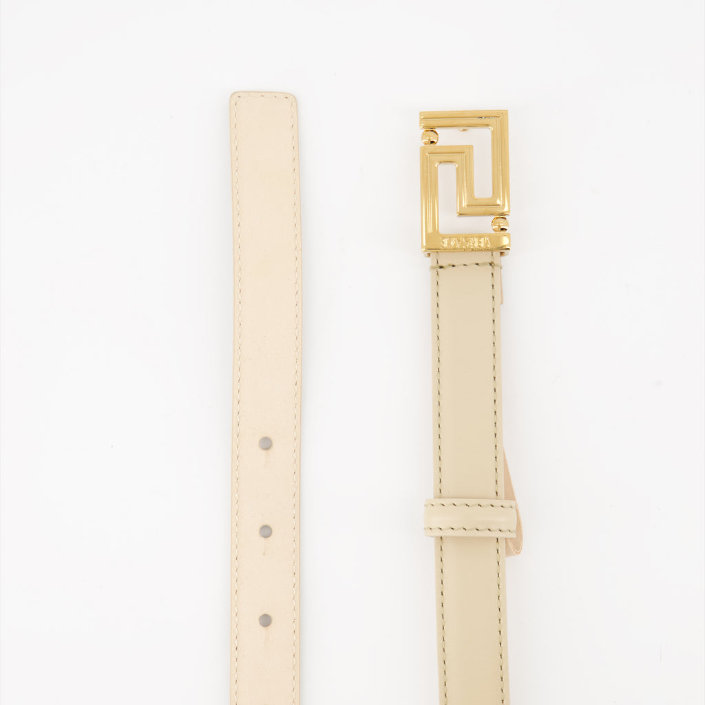 Cintos Ceinture Greca Versace Bege Femme