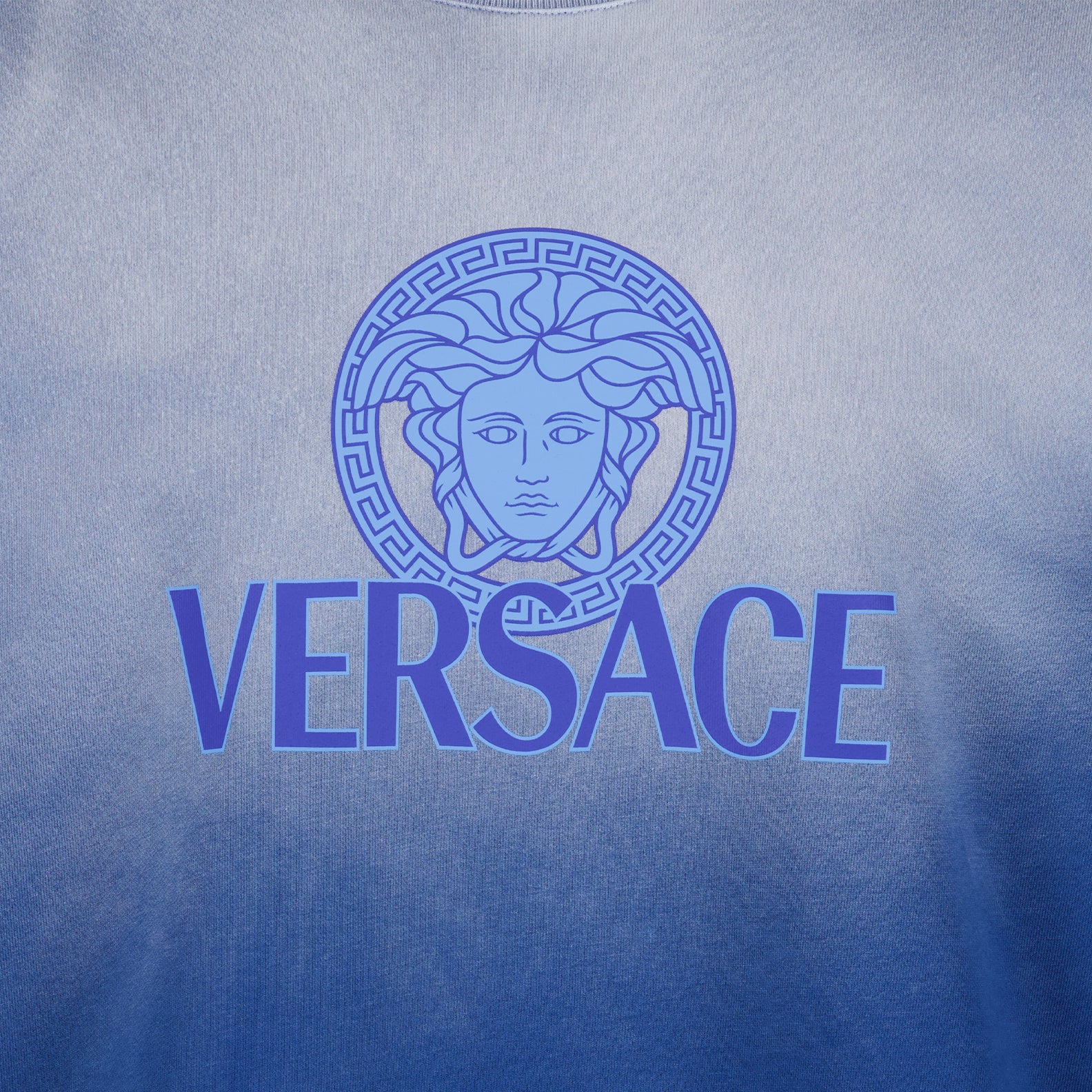 Sweatshirts Sweatshirt Medusa délavé Versace Bleu Homme