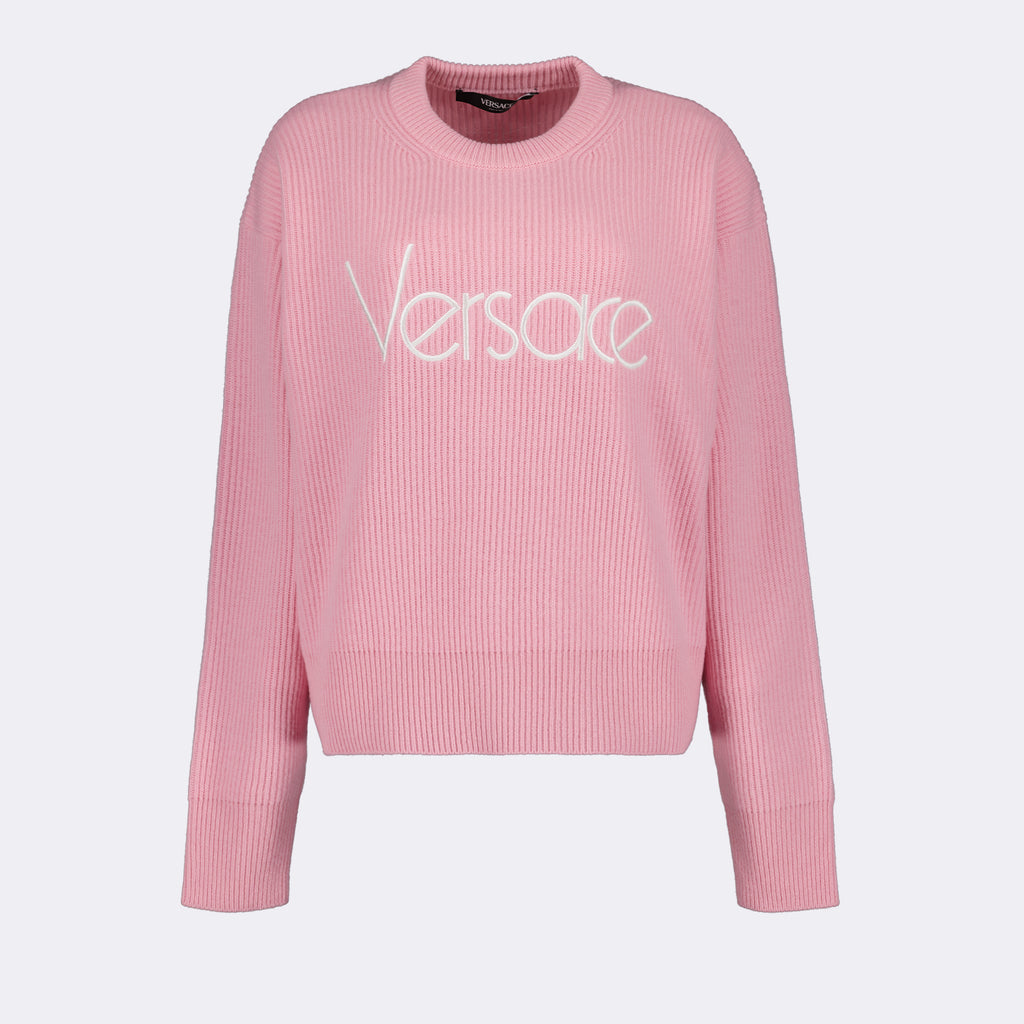 Maglieria Pull côtelé Versace Rosa Femme