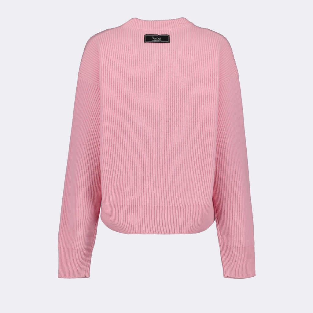 Maglieria Pull côtelé Versace Rosa Femme