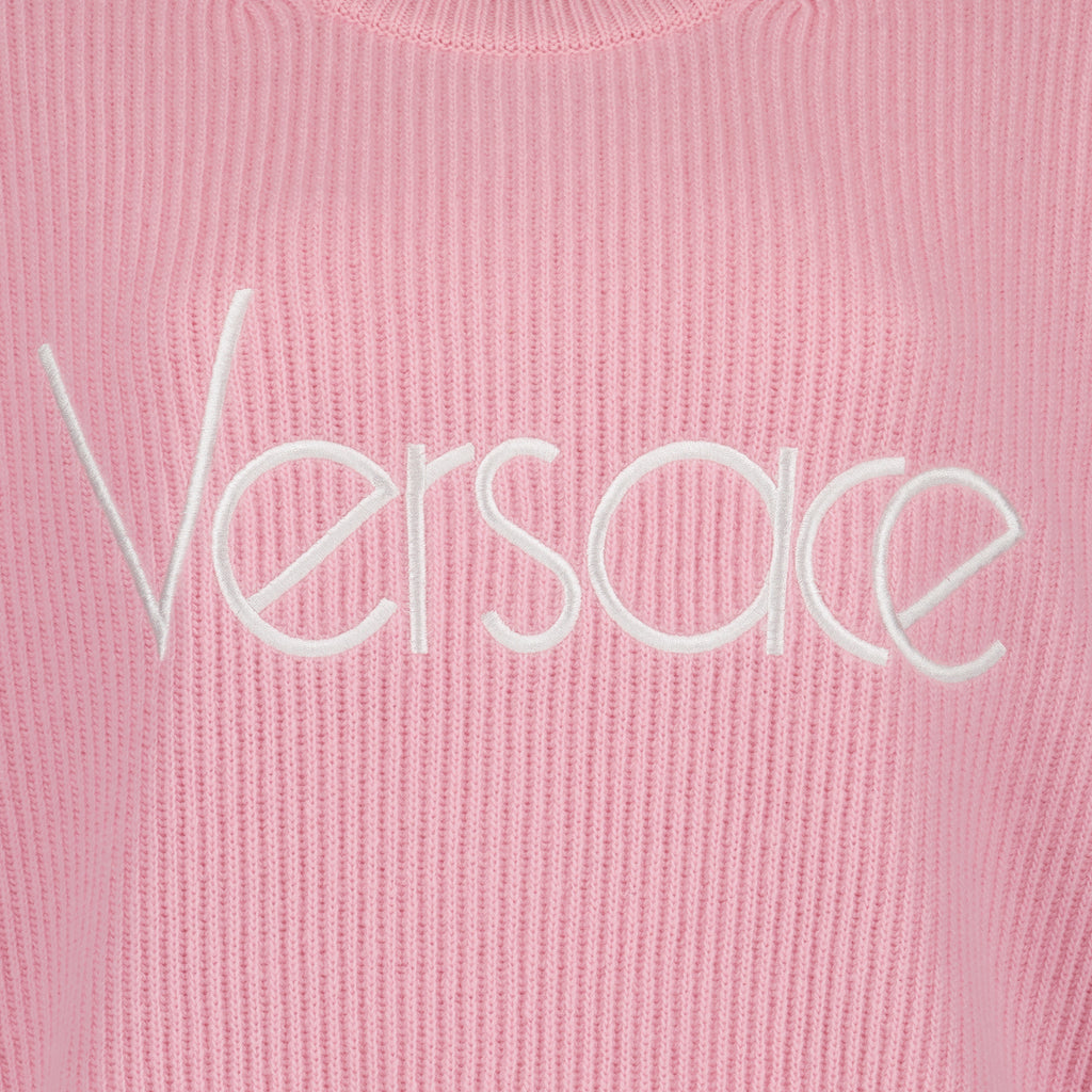 Maglieria Pull côtelé Versace Rosa Femme