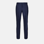 Pants Pleated pants Versace Blue Man