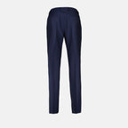 Pants Pleated pants Versace Blue Man