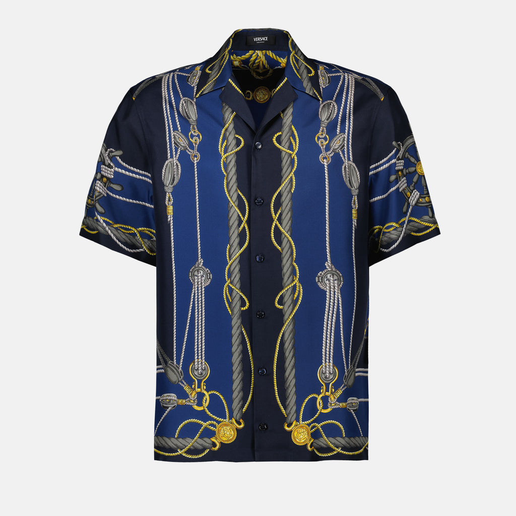Camisas Chemise en soie Nautical Versace Azul Homme