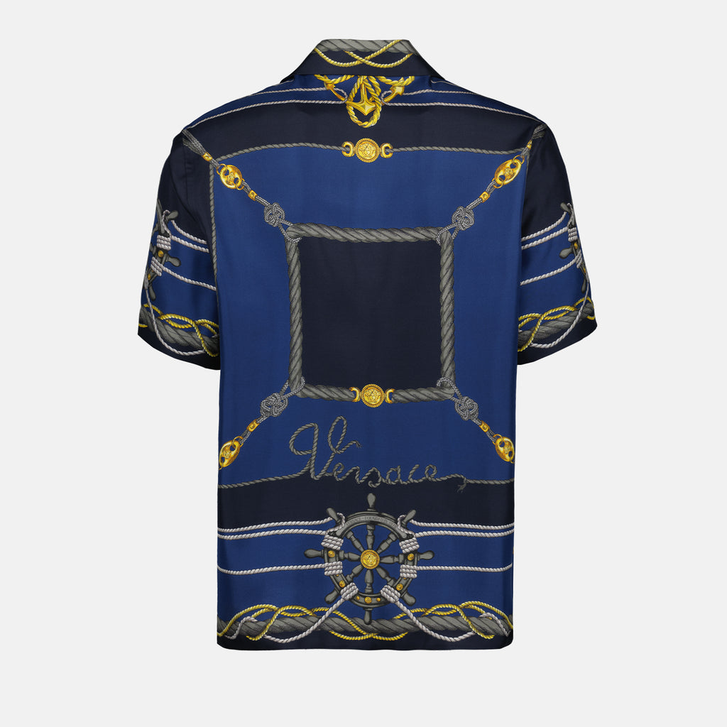 Camisas Chemise en soie Nautical Versace Azul Homme