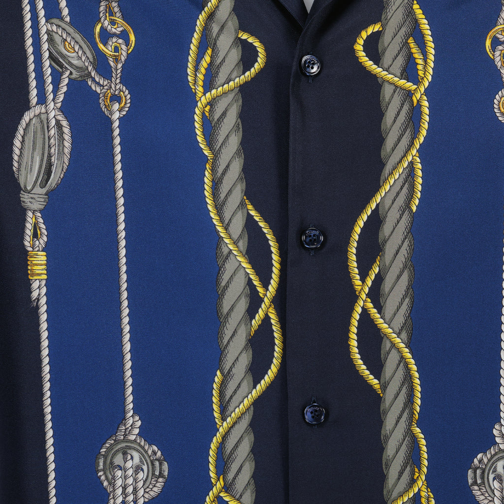Camisas Chemise en soie Nautical Versace Azul Homme