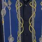 Camisas Chemise en soie Nautical Versace Azul Homme