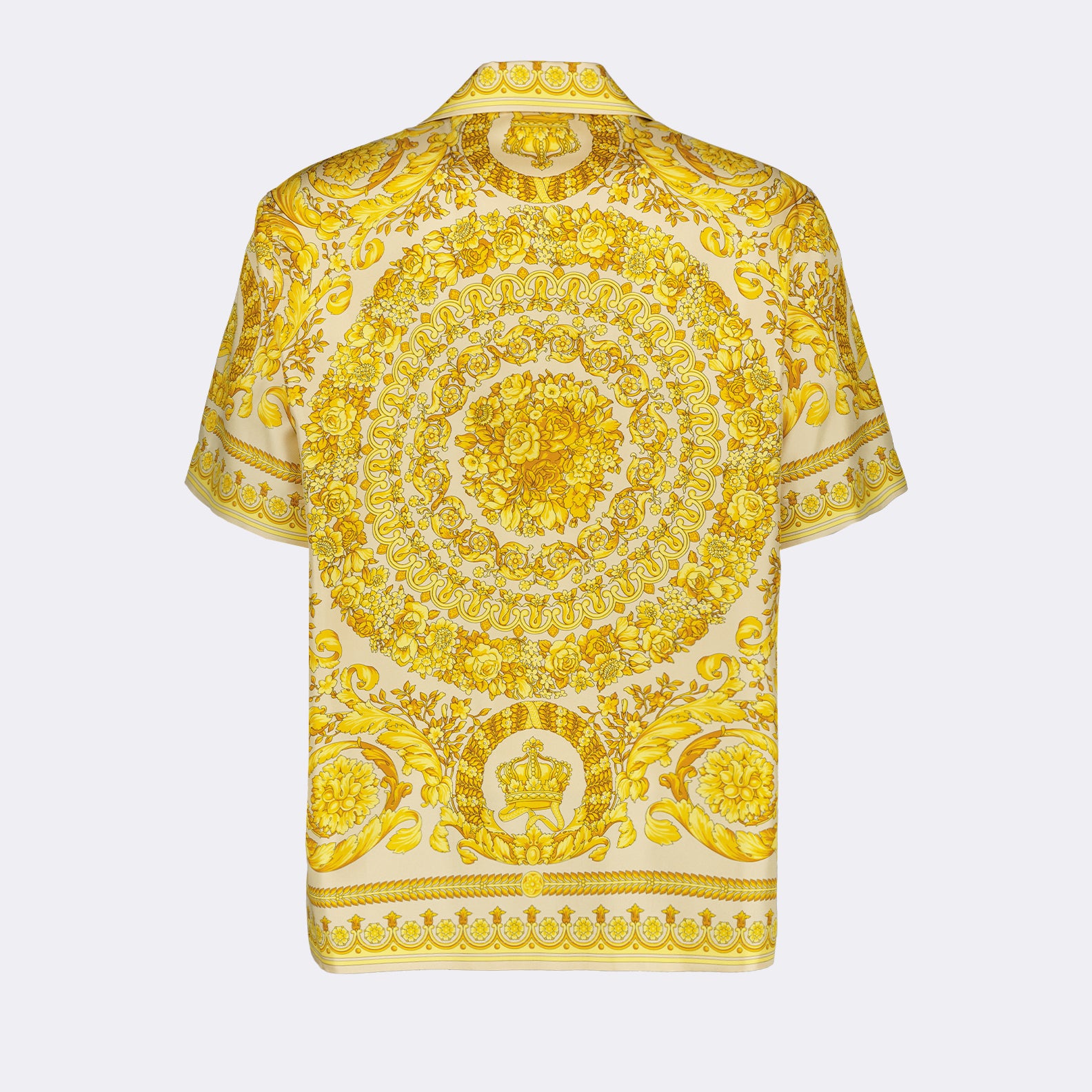 Camisas Chemise Barocco en soie Versace Amarillo Homme
