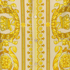 Camisas Chemise Barocco en soie Versace Amarillo Homme