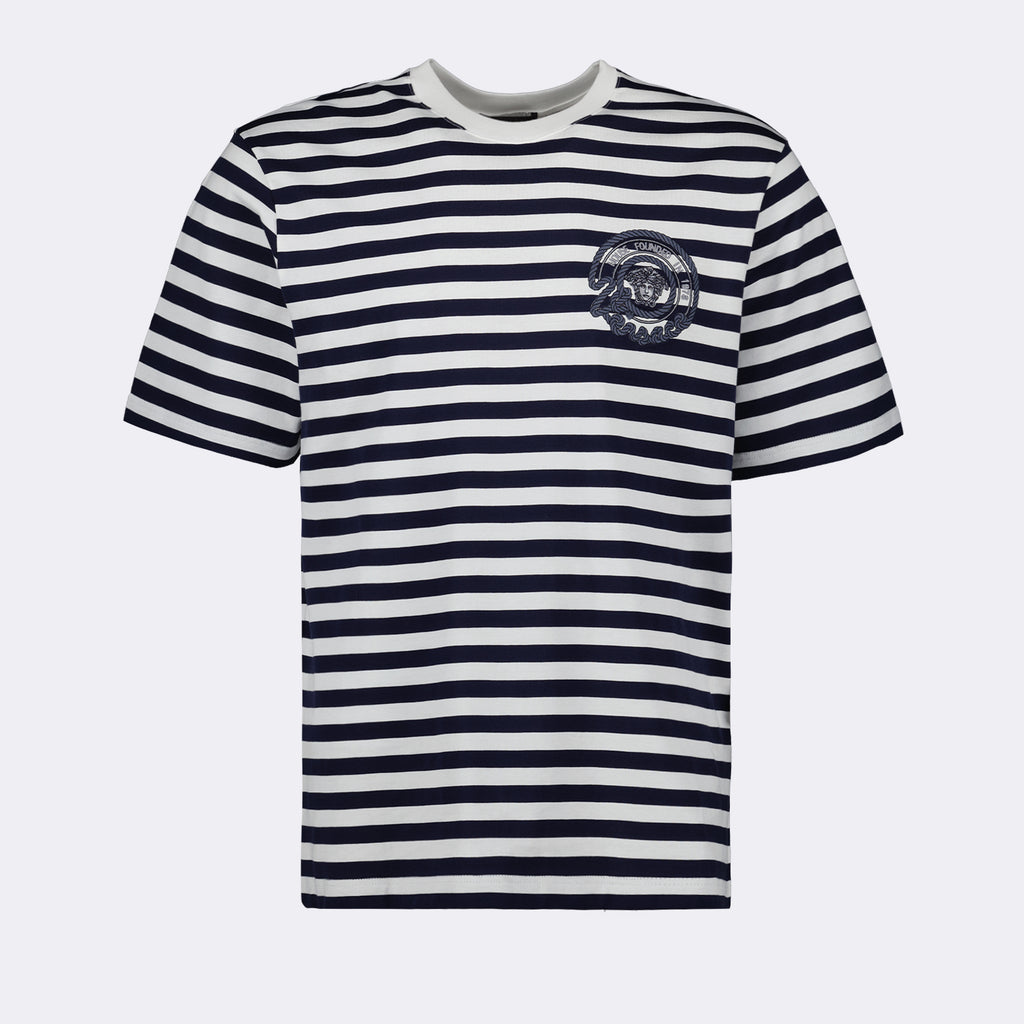 T-Shirts T-shirt marinière Versace Dunkelblau Homme