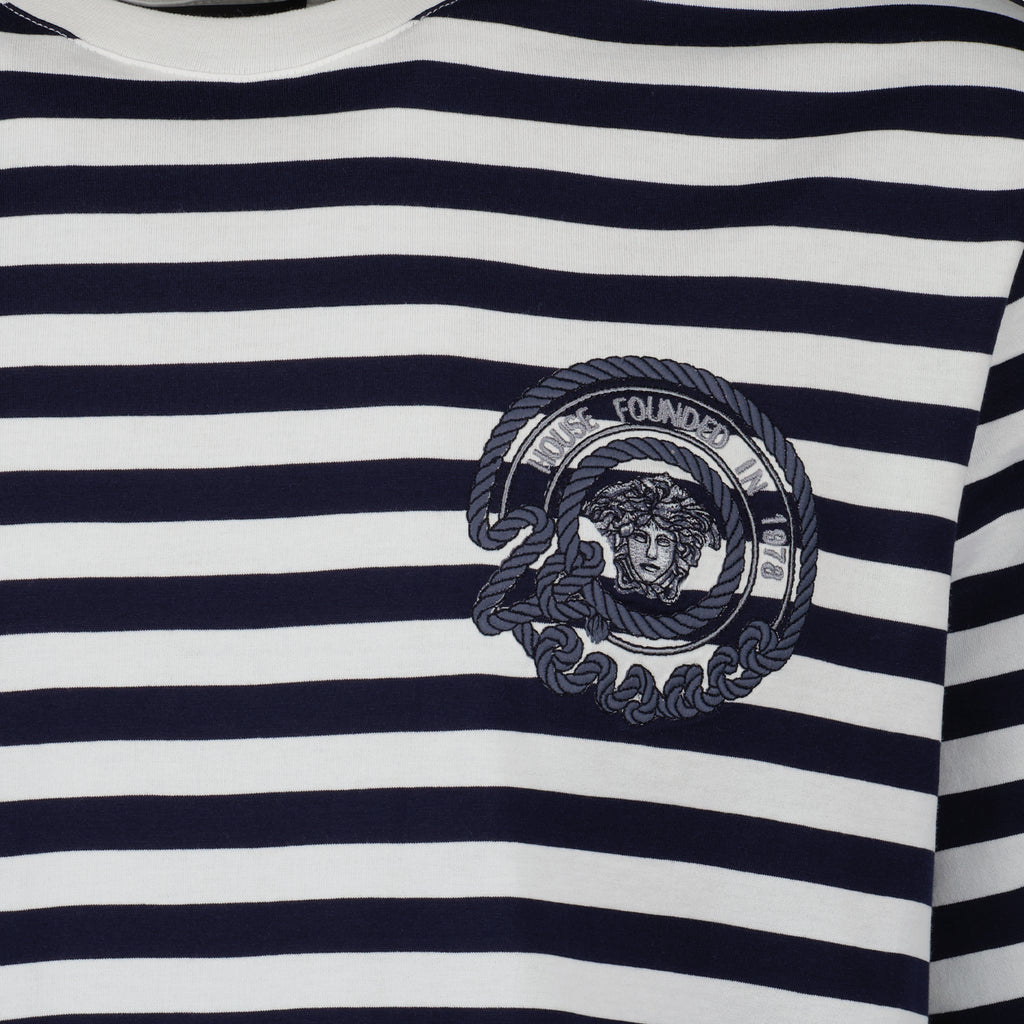 T-Shirts T-shirt marinière Versace Dunkelblau Homme