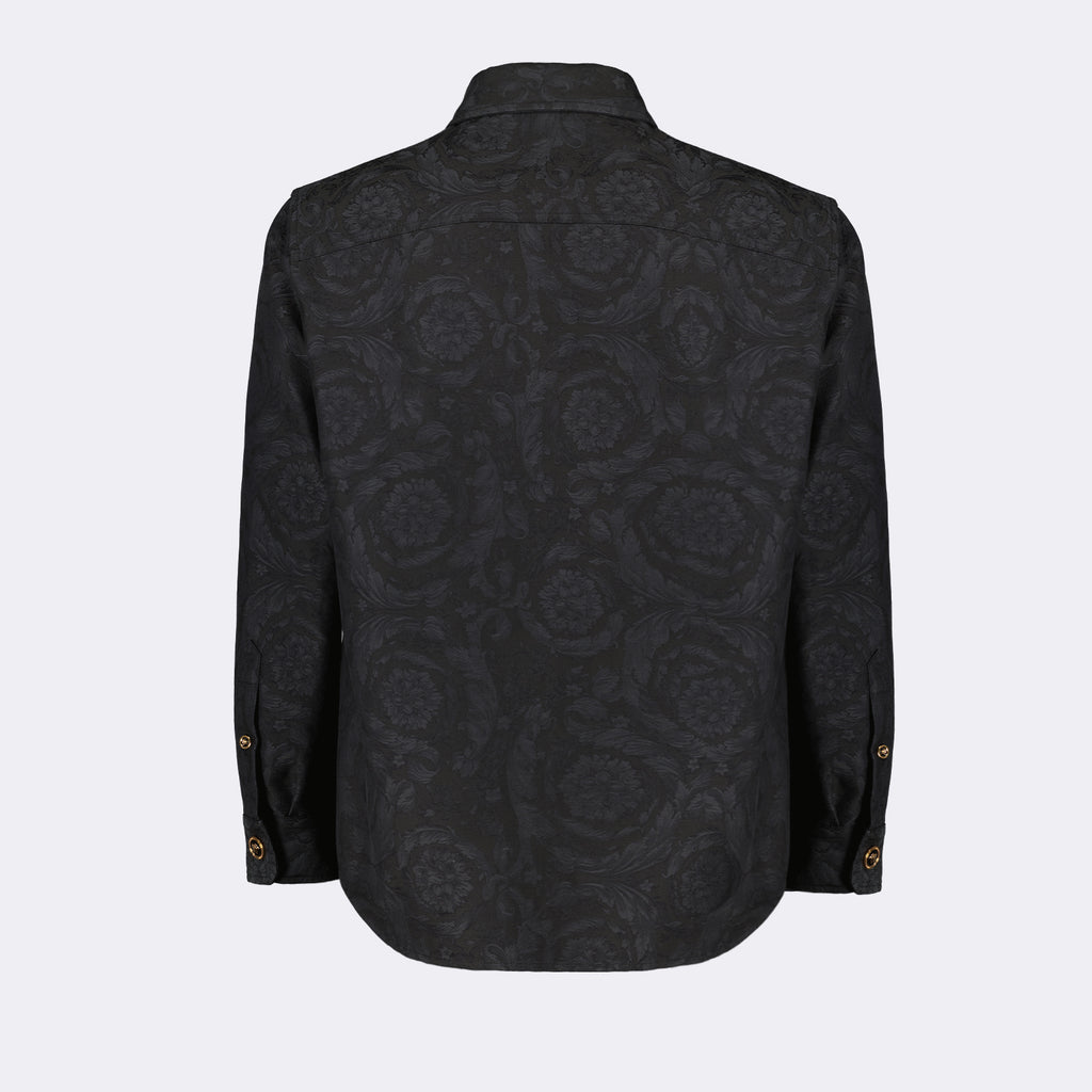 Vestes Veste chemise Barocco Versace Gris Homme