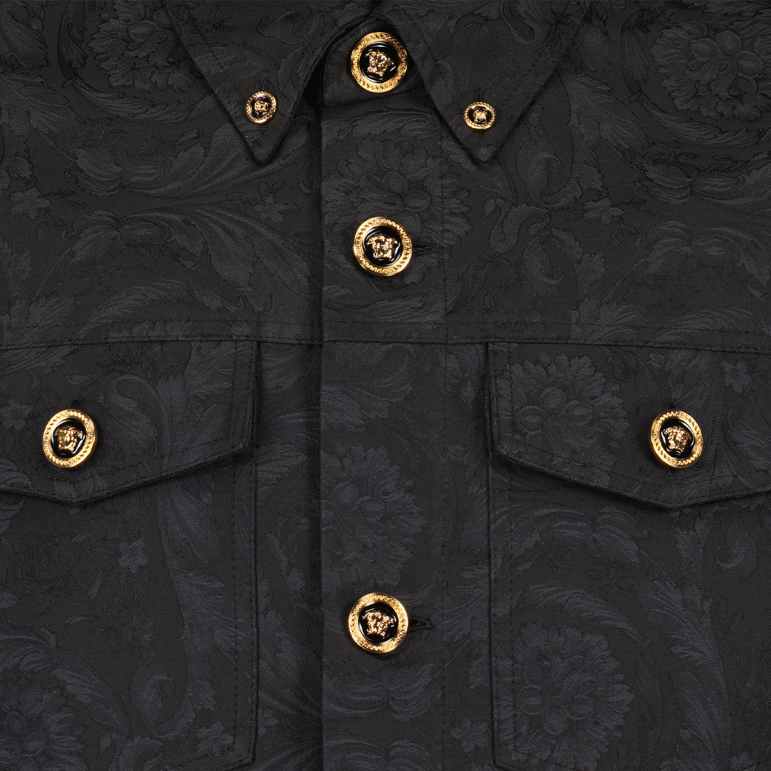 Vestes Veste chemise Barocco Versace Gris Homme