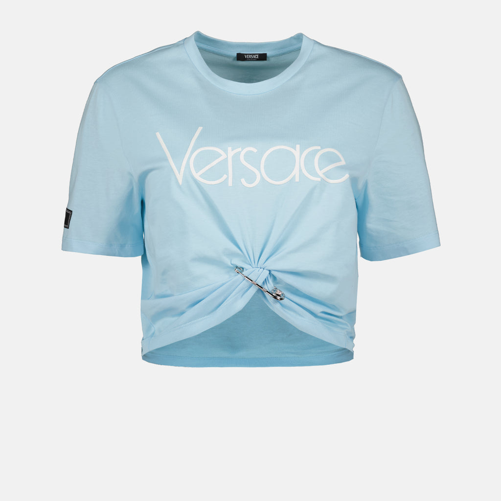 T-shirts T-shirt crop 1978 Ré-Edition Versace Bleu Femme