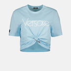 T-shirts T-shirt crop 1978 Ré-Edition Versace Bleu Femme