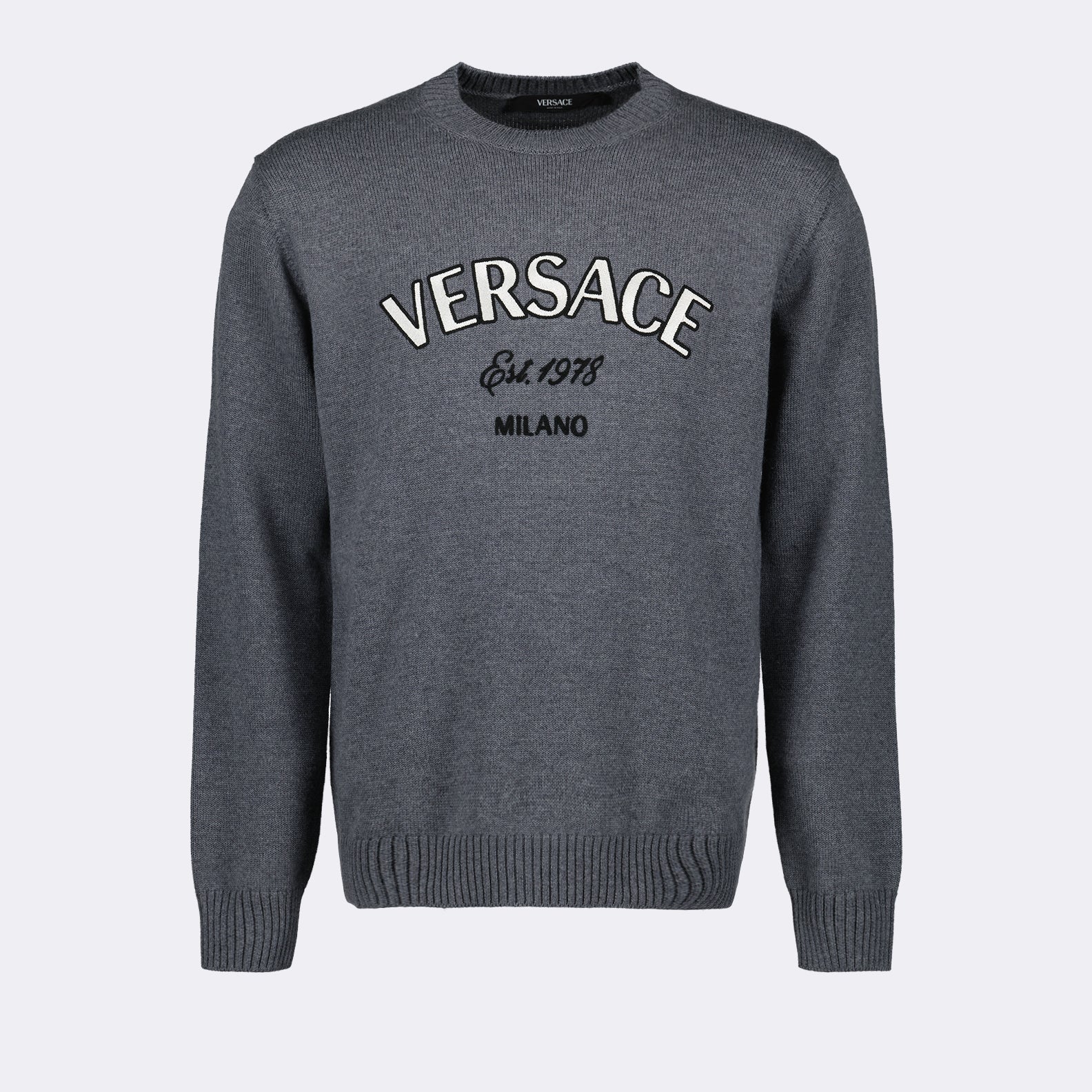 Prendas de punto Suéter Versace Milano Versace Gris Homme