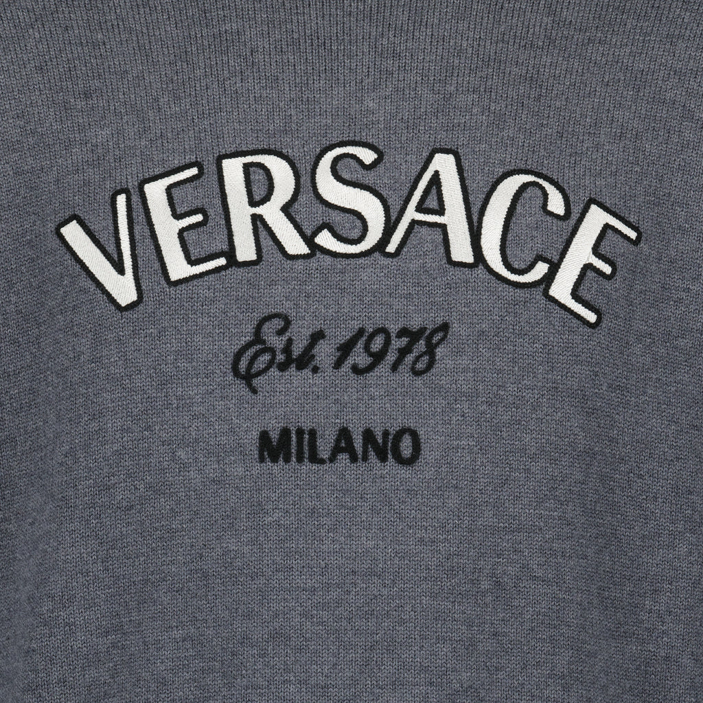 Prendas de punto Suéter Versace Milano Versace Gris Homme