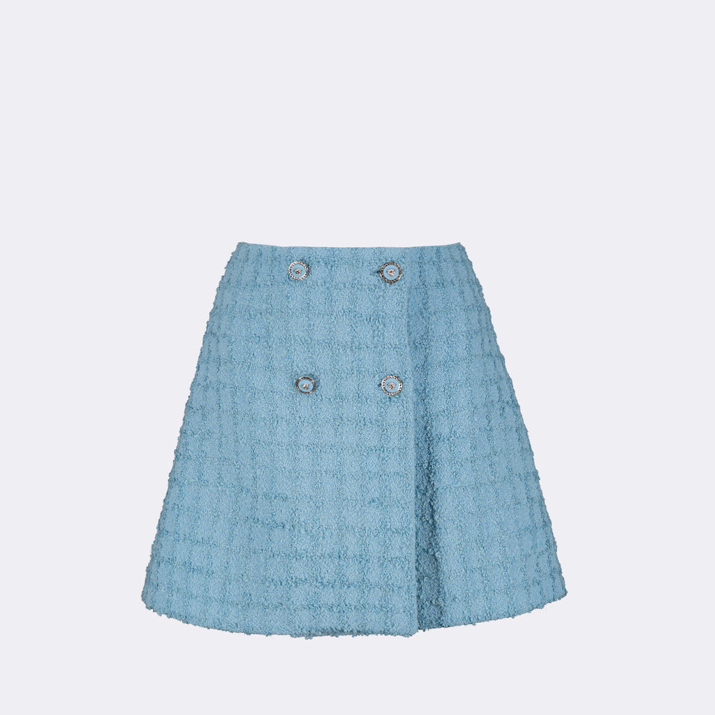 Jupes Mini-jupe en tweed Versace Bleu Femme