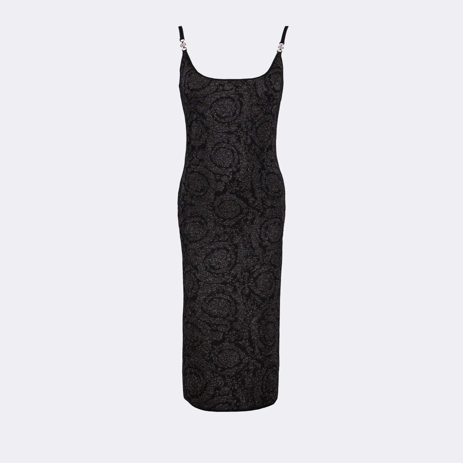 Vestidos Robe Barocco en lurex Versace Preto Femme
