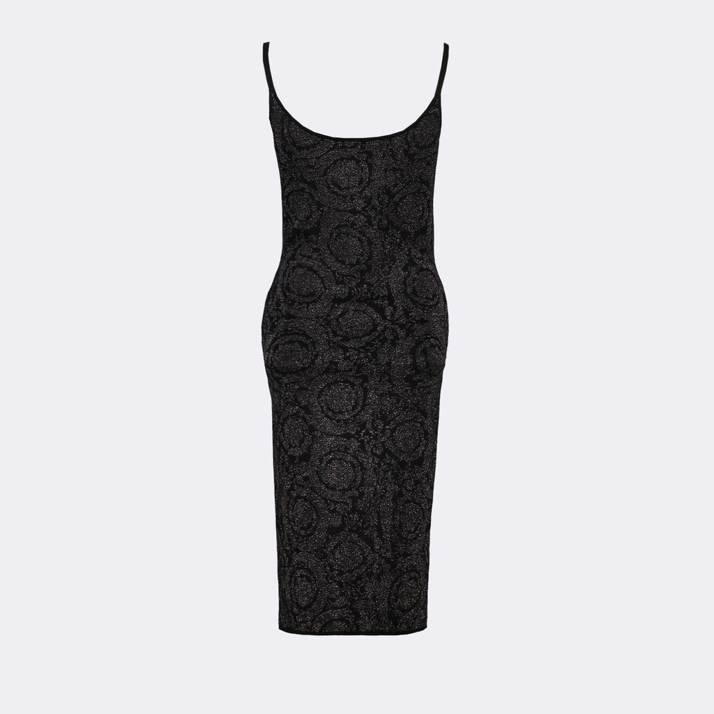 Vestidos Robe Barocco en lurex Versace Preto Femme