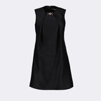 ドレス 黒いウールドレス Versace 黒 女性