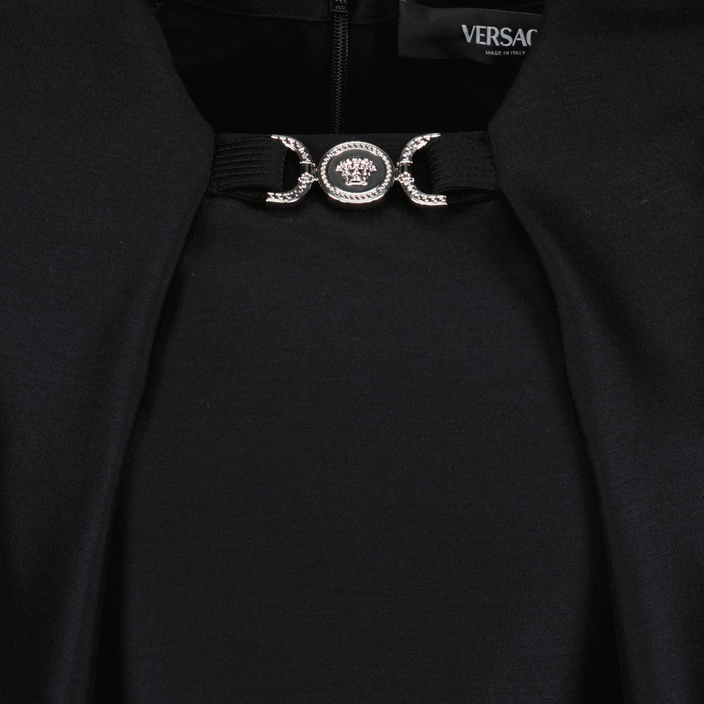 ドレス 黒いウールドレス Versace 黒 女性
