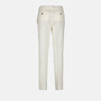Pants White straight pants Versace Beige Women