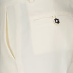 Pants White straight pants Versace Beige Women