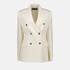 Jaquetas Blazer blanc Versace Branco Femme