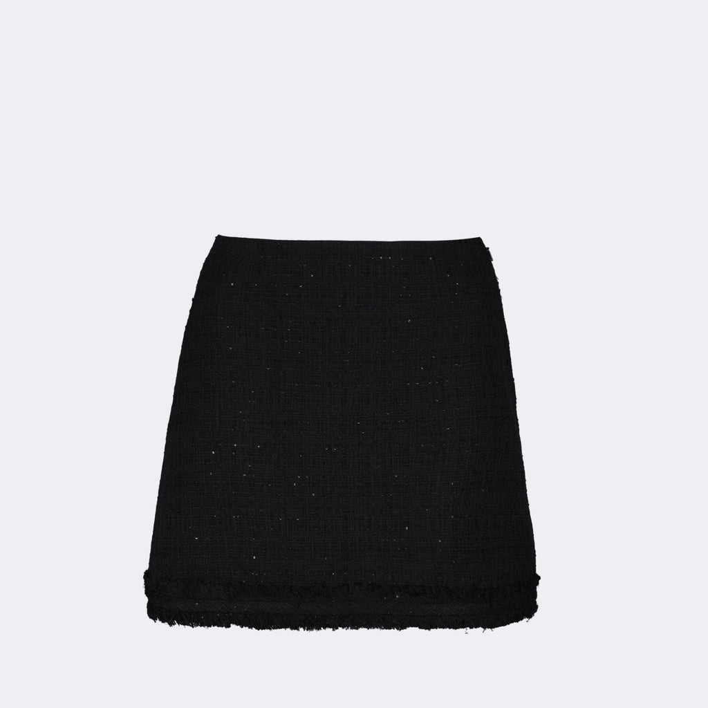 Jupes Mini-jupe en tweed Versace Noir Femme