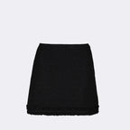 Jupes Mini-jupe en tweed Versace Noir Femme