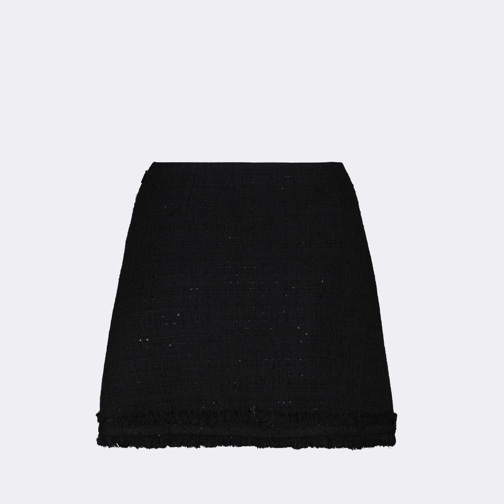Jupes Mini-jupe en tweed Versace Noir Femme