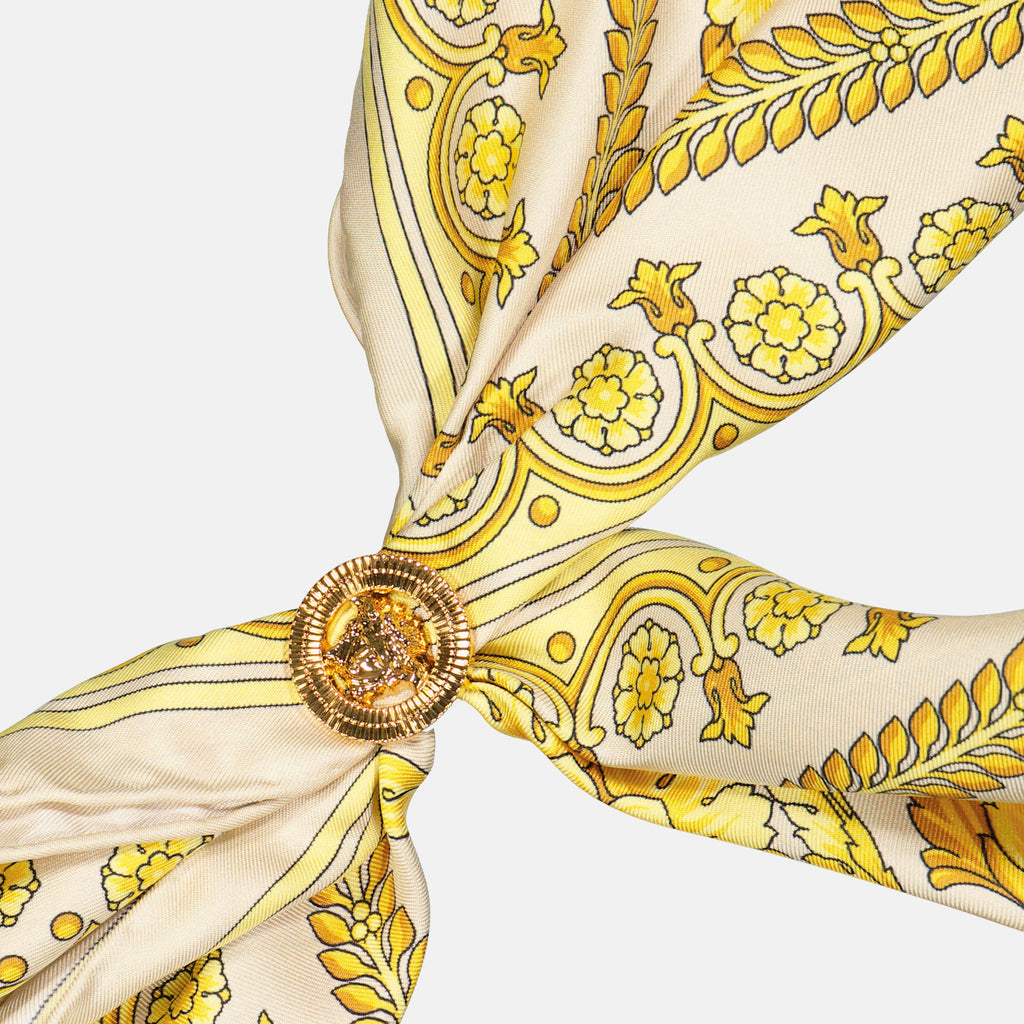 Écharpes, foulards et gants Foulard Barocco Versace Jaune Unisexe