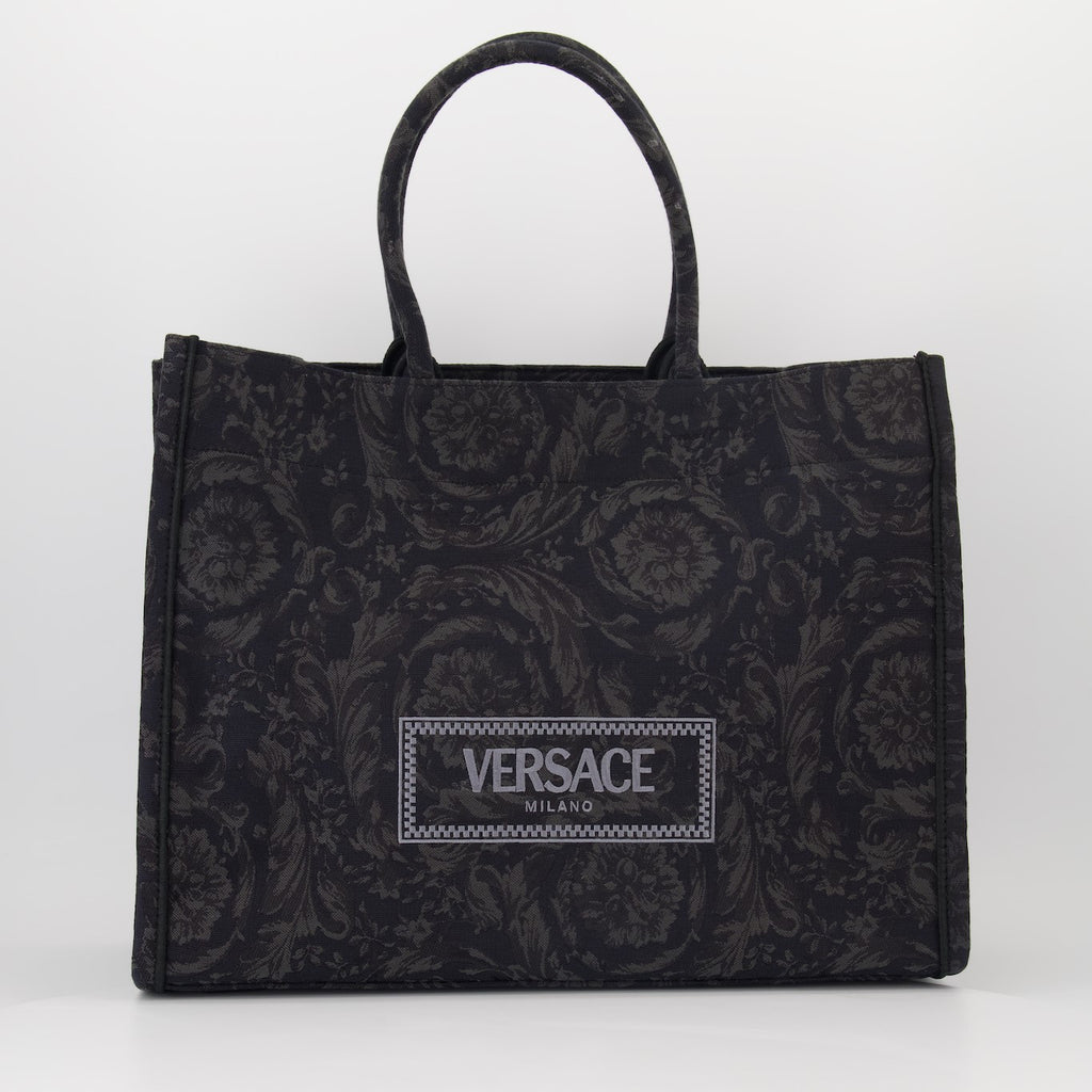 Sacs cabas Cabas Athena Barocco Versace Noir Unisexe