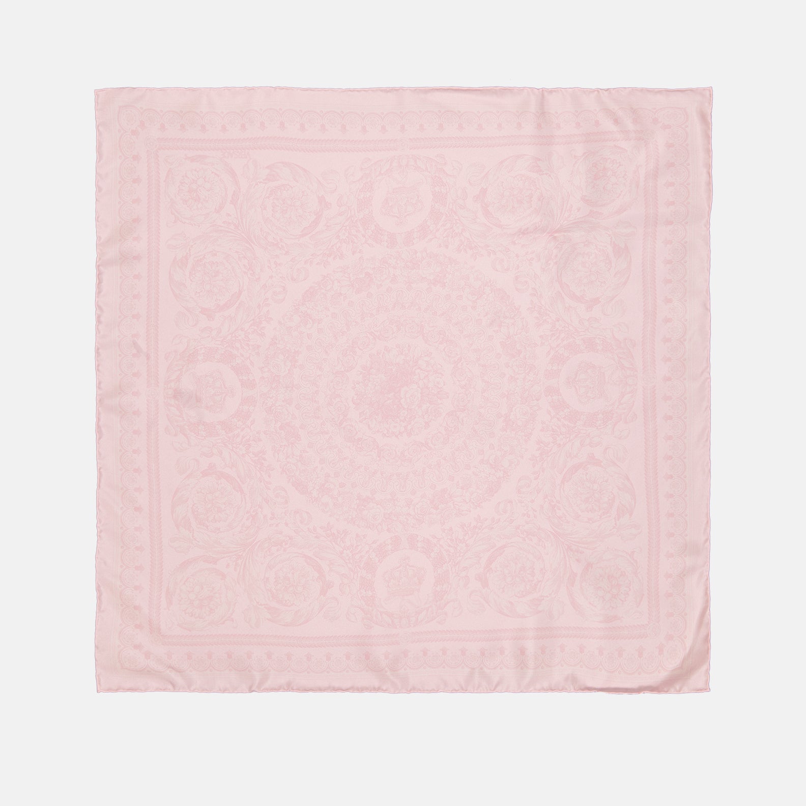 Écharpes, foulards et gants Foulard Barocco en soie Versace Rose Unisexe