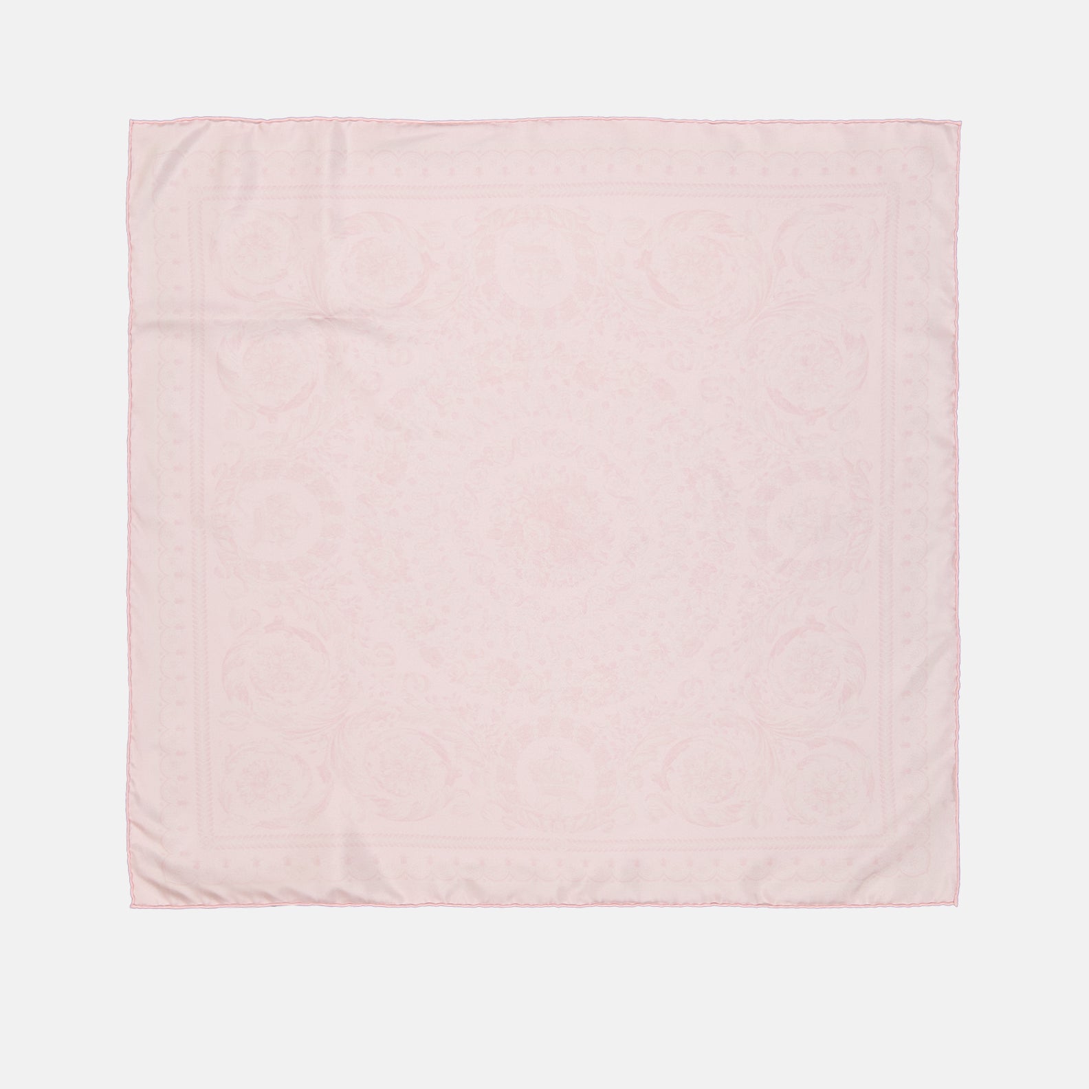 Écharpes, foulards et gants Foulard Barocco en soie Versace Rose Unisexe
