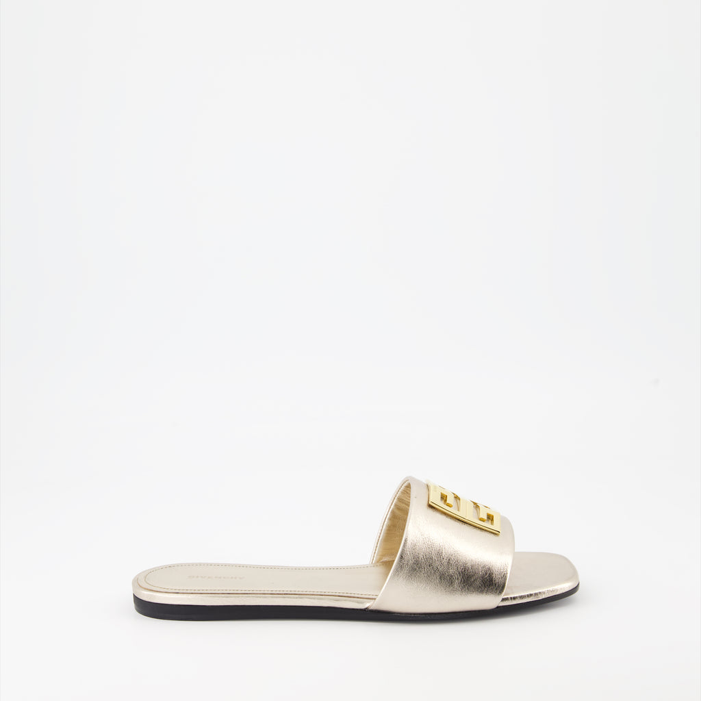 Chaussures ouvertes Mules 4G Givenchy Doré Femme