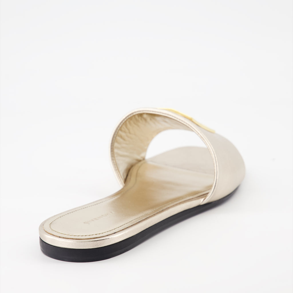 Chaussures ouvertes Mules 4G Givenchy Doré Femme
