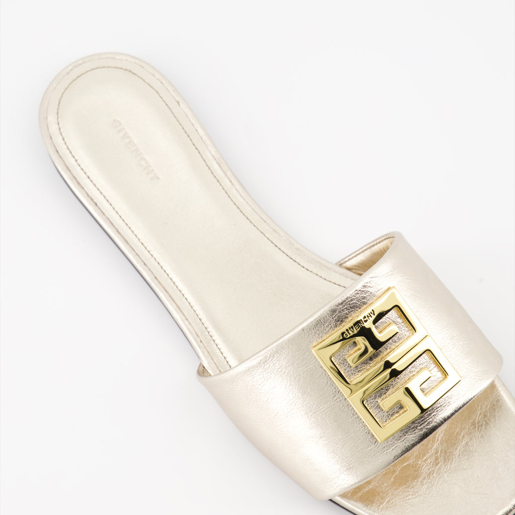 Chaussures ouvertes Mules 4G Givenchy Doré Femme