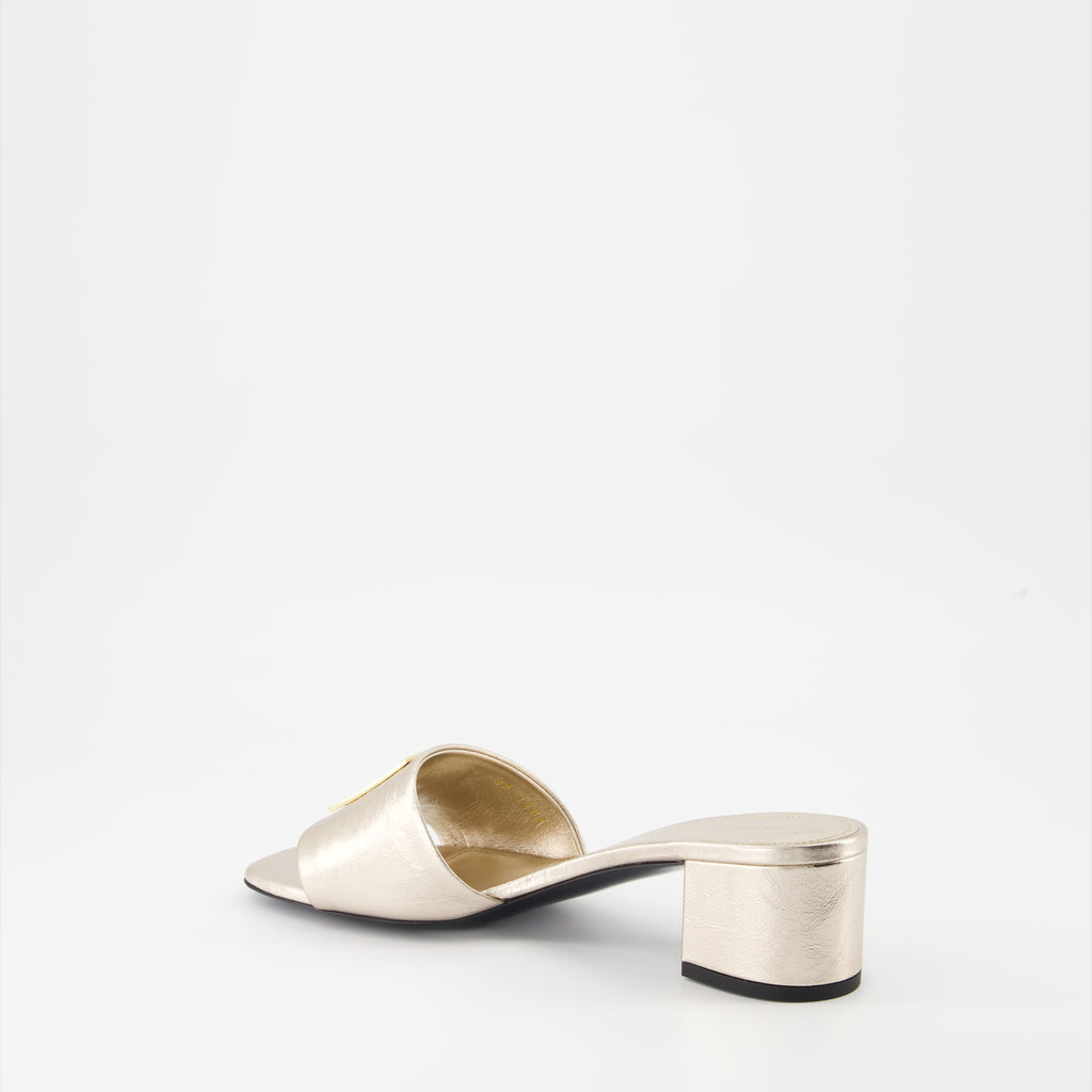 Chaussures ouvertes Mules 4G Givenchy Doré Femme