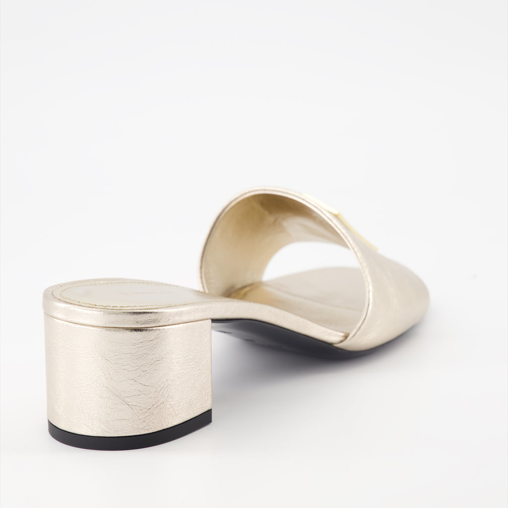 Chaussures ouvertes Mules 4G Givenchy Doré Femme