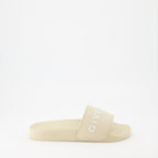 Sapatos abertos Claquettes à logo Givenchy Bege Femme